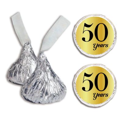 CREATCABIN 500 Golden Kiss Stickers for 50th Anniversary