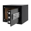 Fireproof Home Safe, 38 × 32 × 30 cm, Digital Safe with Emergency Key, Removable Shelf and Alarm, Black view 1