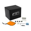 Fireproof Home Safe, 38 × 32 × 30 cm, Digital Safe with Emergency Key, Removable Shelf and Alarm, Black view 3