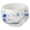 Chinese Ceramic Tea Cup with Hand-Drawn Mountain Design view 1