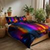 XCQHZYQ Colorful Summer Bedding Set with Neon Lights and Stones, 220 x 240 cm view 1