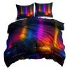 XCQHZYQ Colorful Summer Bedding Set with Neon Lights and Stones, 220 x 240 cm view 3
