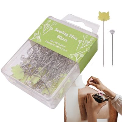 Yidueace Satin Pins | 80 Pack Sewing Pins for Craft Projects