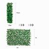 Artificial Hedge 100 x 200 cm, Artificial Plant Wall Privacy Screen with Trellis, for Balcony, Garden Fence and Interior Walls, Willow Leaves C view 3