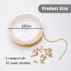 5m Stainless Steel Ball Chain Gold with 20 Connectors view 2