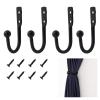 EULAPGOE Wall Hook Set Black 4 Pieces view 1