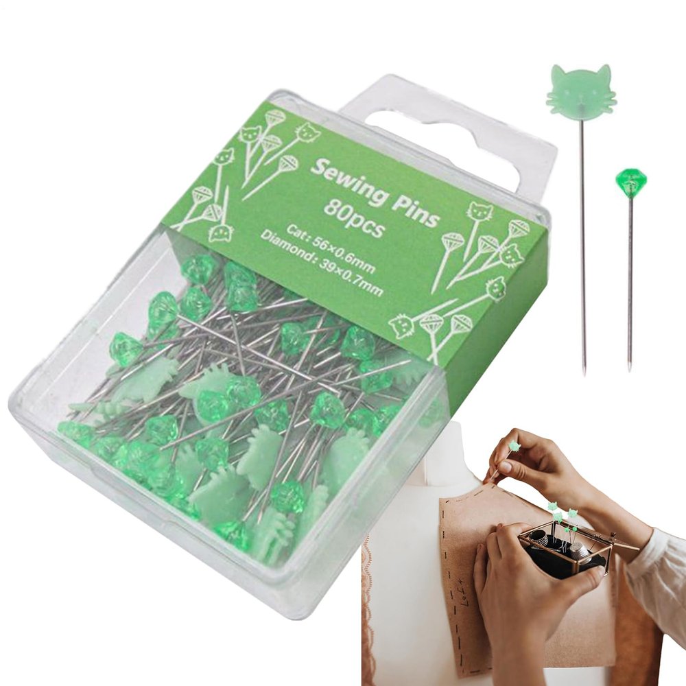 Straight Sewing Pins | 80 Pins for Fabric