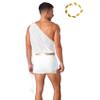 Sinleey Greek Costume for Adult Men, Ancient Greek/Roman Toga Cosplay, White, XL view 2