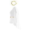 Sinleey Greek Costume for Adult Men, Ancient Greek/Roman Toga Cosplay, White, XL view 3