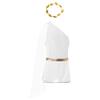 Sinleey Greek Costume for Adult Men, Ancient Greek/Roman Toga Cosplay, White, XL view 4