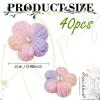 Crocheted Flower Appliqués, 40 Miniature Flowers view 2