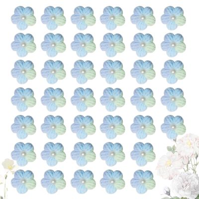 Crocheted Flower Appliqués, 40 Miniature Flowers
