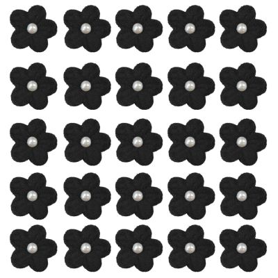 Crocheted Flower Patches, 25 Miniature Flowers