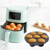 Silicone Muffin Pan Set | 7 Cupcake Molds for Air Fryer view 3