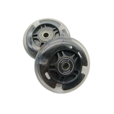 IUVYTA Scooter Wheel, Light-Up Wheel, 80 mm/100 mm/120 mm, PU Wheel for Skates (Black, 80 mm)