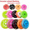 IUVYTA Scooter Wheel, Light-Up Wheel, 80 mm/100 mm/120 mm, PU Wheel for Skates (Black, 80 mm) view 2