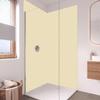 Solid Ivory Shower Back Wall – Matte Aluminum Panel 0.3 cm – Seamless & Waterproof – Easy-Care – 100 x 250 cm – Made in Germany view 1