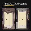 Solid Ivory Shower Back Wall – Matte Aluminum Panel 0.3 cm – Seamless & Waterproof – Easy-Care – 100 x 250 cm – Made in Germany view 2