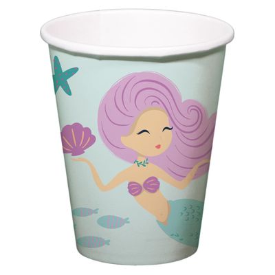 Folat Mermaid Magic Birthday Cups - 250 ml - 8 Pack