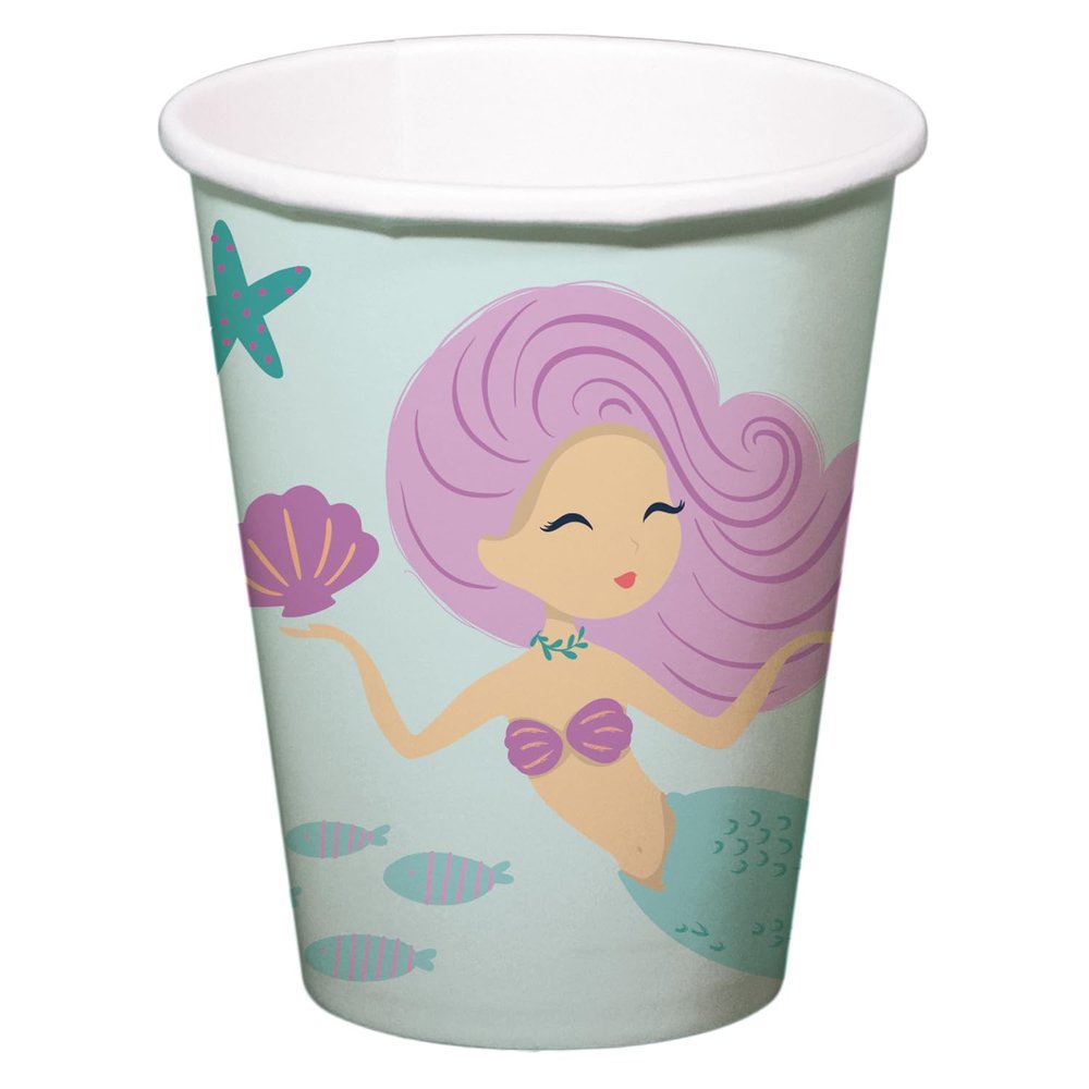 Folat Mermaid Magic Birthday Cups - 250 ml - 8 Pack