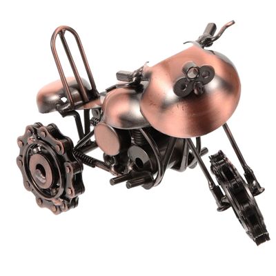 Gatuida Retro Iron Motorcycle Model, Brown