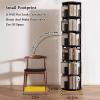 OWOHYG 5-Tier Round Rotating Bookshelf, Solid Wood, 360° Swivel Book Tower for Bedroom, Living Room and Study view 4