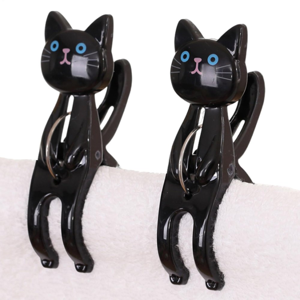 Cat-Themed Non-Slip Clothespins