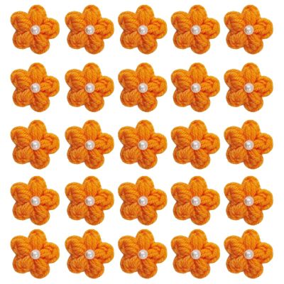 Crocheted Flower Appliqués, 25 Miniature Flowers