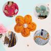 Crocheted Flower Appliqués, 25 Miniature Flowers view 3