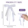 10 White Wedding Car Ribbons view 2