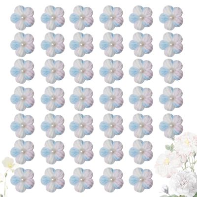 Crocheted Flower Appliqués, 40 Miniature Flowers