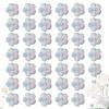 Crocheted Flower Appliqués, 40 Miniature Flowers view 1