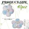 Crocheted Flower Appliqués, 40 Miniature Flowers view 2