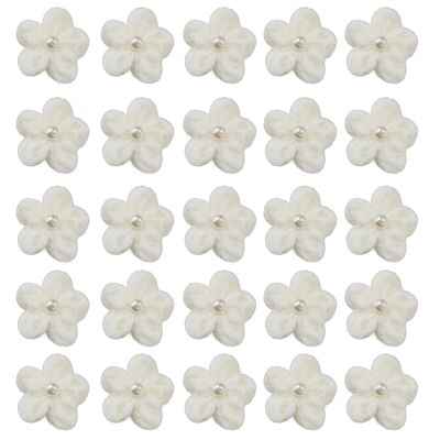 Crocheted Flower Appliqués, 25 Miniature Flowers