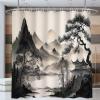 Black Mountain Pine Shower Curtain, 200 x 200 cm, with 12 Hooks view 1