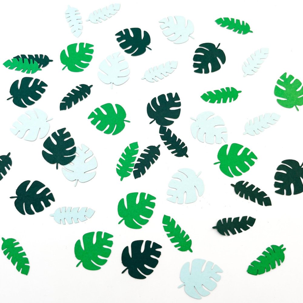 100 Pcs Green Leaf Confetti