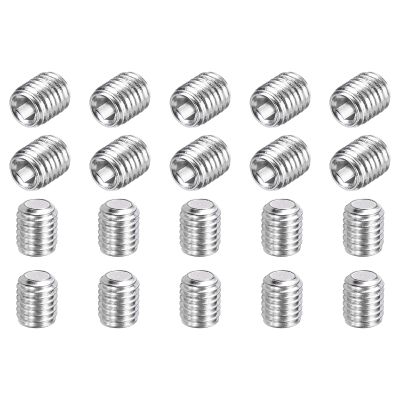 Sourcing Map M10 x 1.5 x 12 mm Stainless Steel Set Screws, 20-Pack