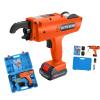 ROGONPDK 12V Rebar Tying Tool, 8–34 mm Automatic Electric Steel-Rebar Tier with Batteries, Orange view 1