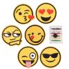 Embroidered Patches, 6 pcs Smile Face Iron-On Set view 1