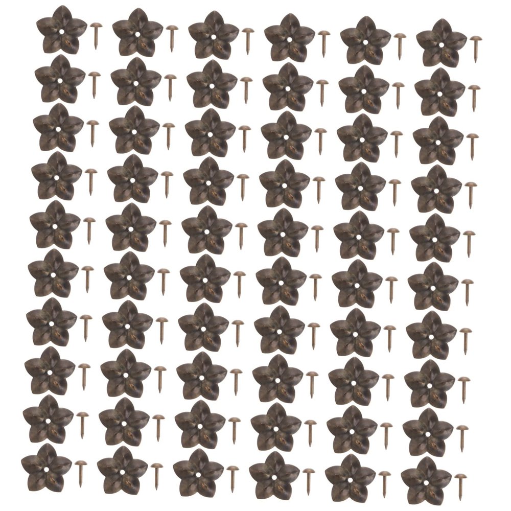 Veemoon 60-Piece Plum Blossom Iron Upholstery Tacks for Sofas, Beds, Woodwork, and Walls