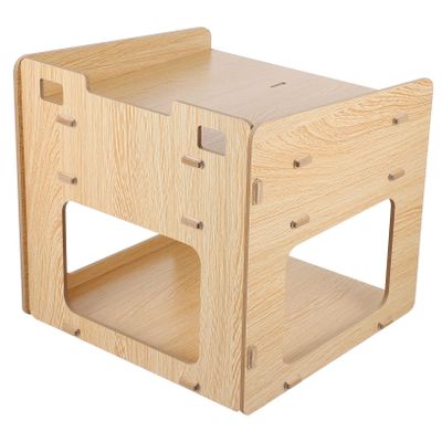DOITOOL Wooden Desktop Printer Stand, Multi-Tier Storage Shelf and Desk Organizer for Small Items, Paper and Files