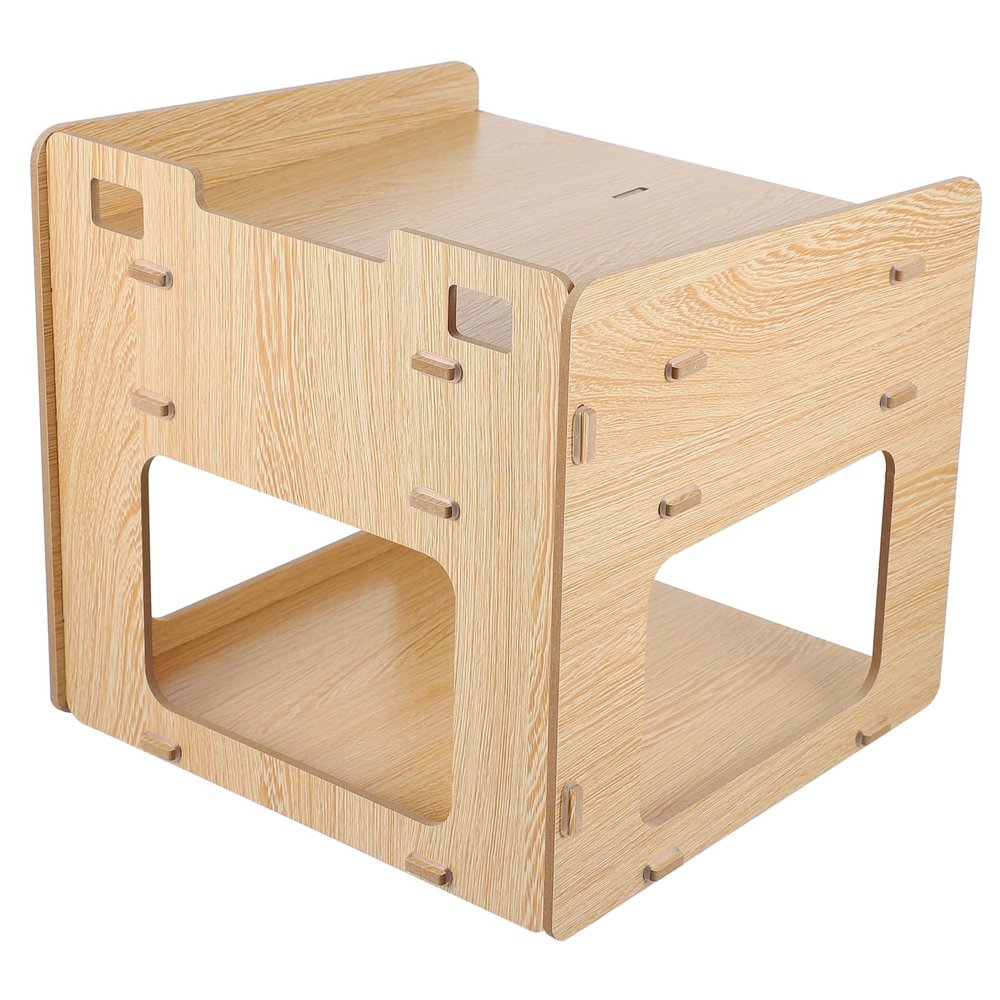 DOITOOL Wooden Desktop Printer Stand, Multi-Tier Storage Shelf and Desk Organizer for Small Items, Paper and Files