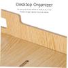 DOITOOL Wooden Desktop Printer Stand, Multi-Tier Storage Shelf and Desk Organizer for Small Items, Paper and Files view 3