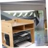 DOITOOL Wooden Desktop Printer Stand, Multi-Tier Storage Shelf and Desk Organizer for Small Items, Paper and Files view 4