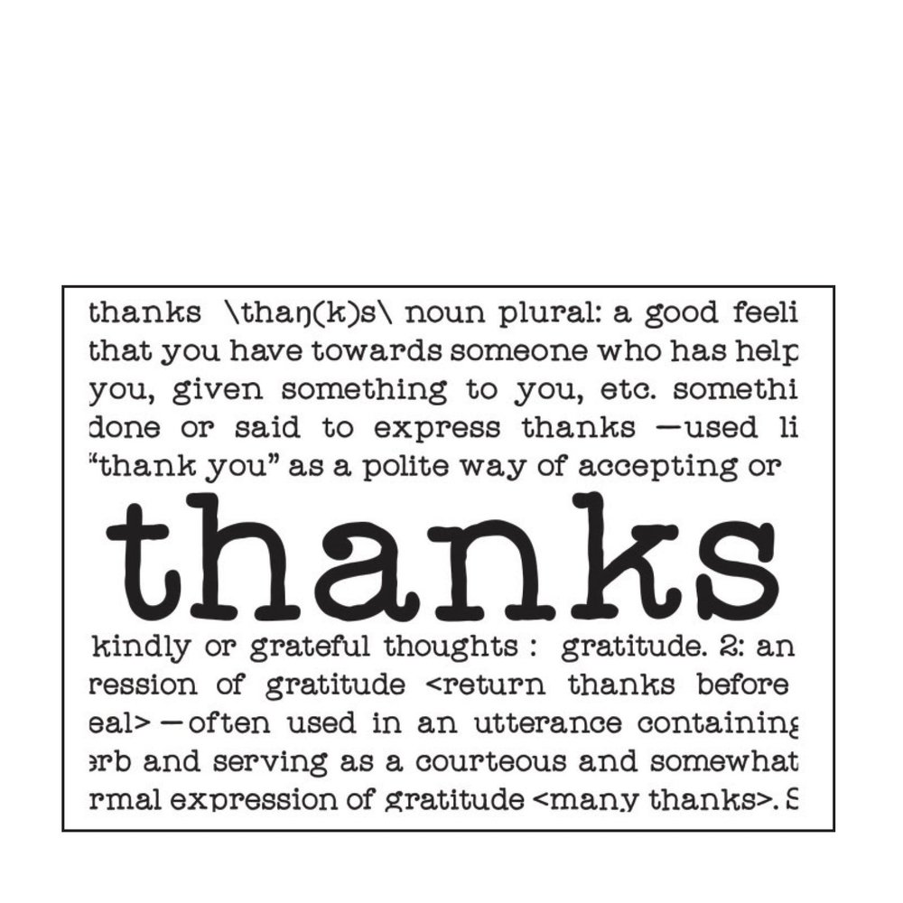 Vaessen Creative Thanks Embossing Folder 14.6 x 10.7 cm
