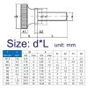 Generic 110-Piece M2 M2.5 M3 M4 M5 M6 M8 M10 M12 GB834 304 Stainless Steel Round Knurled Thumb Screws, High Step Head, Hand-Tightening Bolts for Curtain Walls (30 mm, M4, 5 pcs) view 2