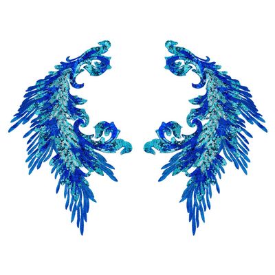 NBEADS 2-Pack Phoenix Tail Embroidery Patch