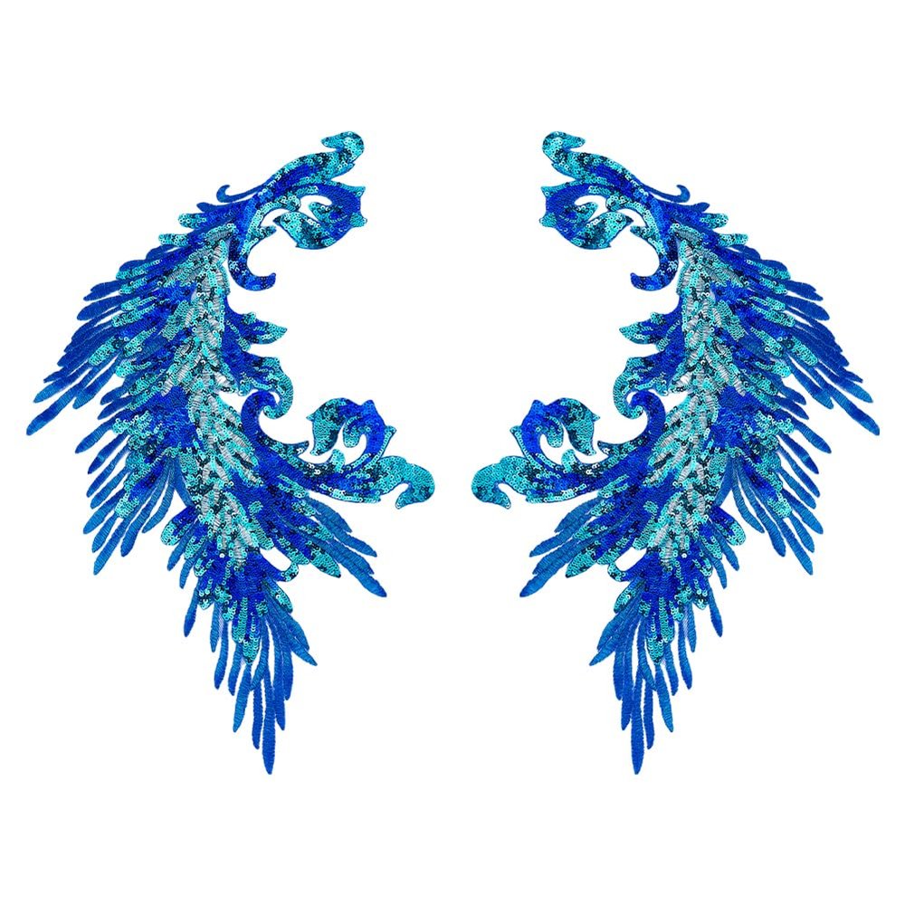 NBEADS 2-Pack Phoenix Tail Embroidery Patch