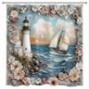 LB Nautical Lighthouse Shower Curtain, 150 x 200 cm view 2