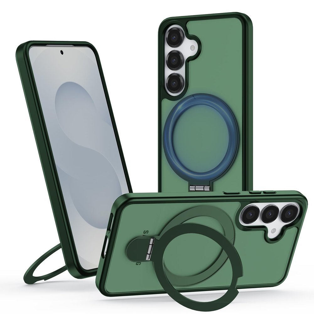 Meeter Case for Samsung Galaxy S22 with MagSafe, Invisible Magnetic Stand Ring, Green